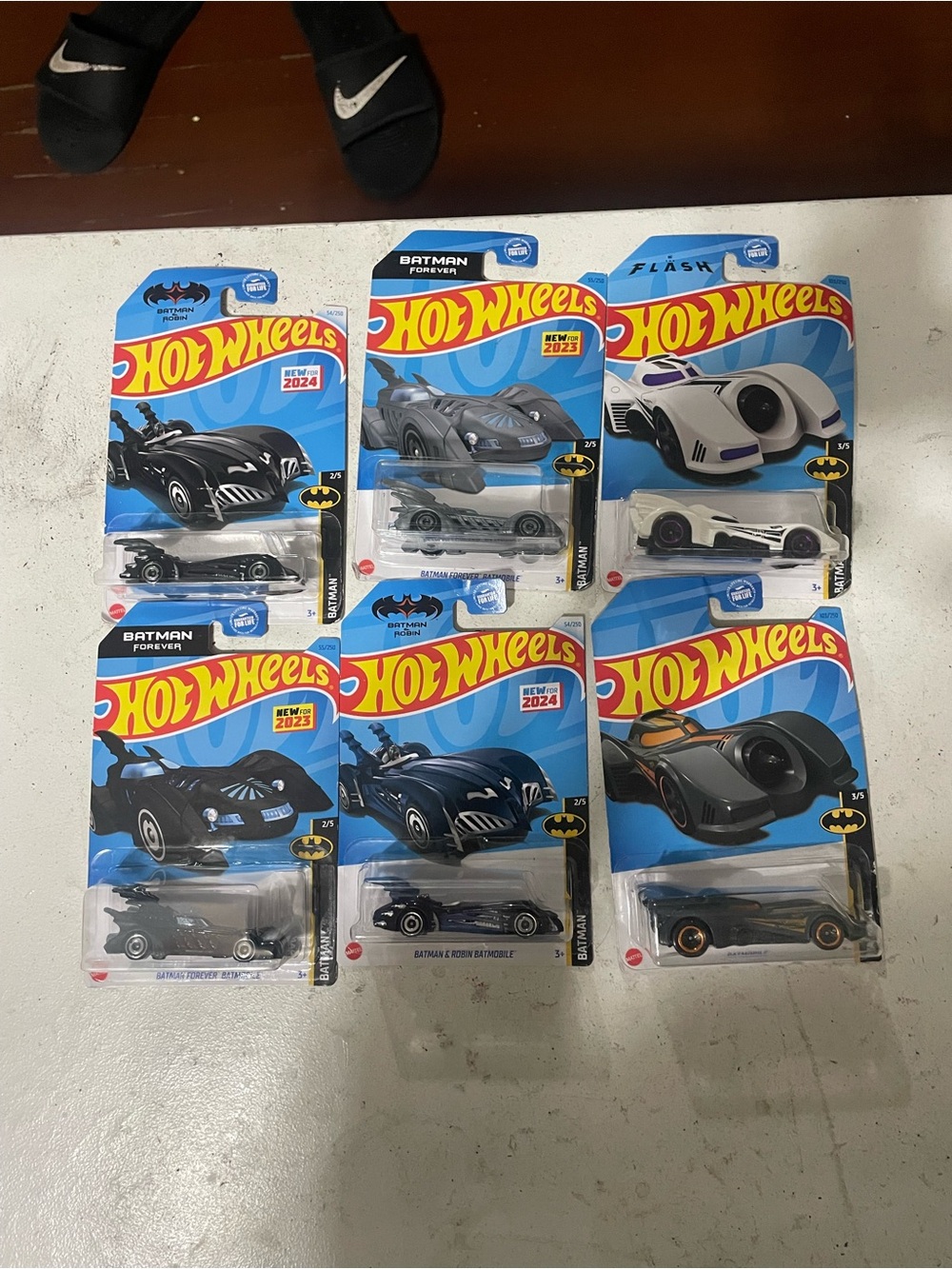 Hot Wheels Kids Vehicle Pack - Assorted Black and White Batmobile Cars